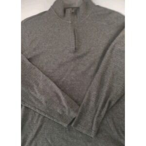 Chaps Sweater XL Men's 1/4 Zip Pullover‎ Herringbone Gray Long Sleeve Cotton